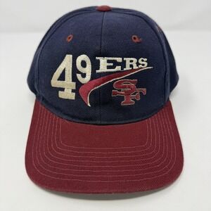 San Francisco 49ers Hat Cap Snapback Mens Blue Red NFL Football Script